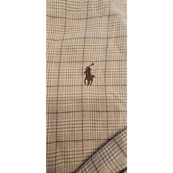 Ralph Lauren men’s‎ button down Flannel shirt Classic fit size XLARGE Tan Brown - Picture 4 of 9